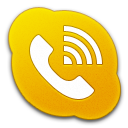 Skype Phone Alt Yellow Icon